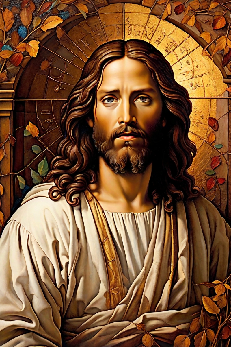 Incredible attention to detail showcases the iconic figure of Jesus in the style of&hellip;