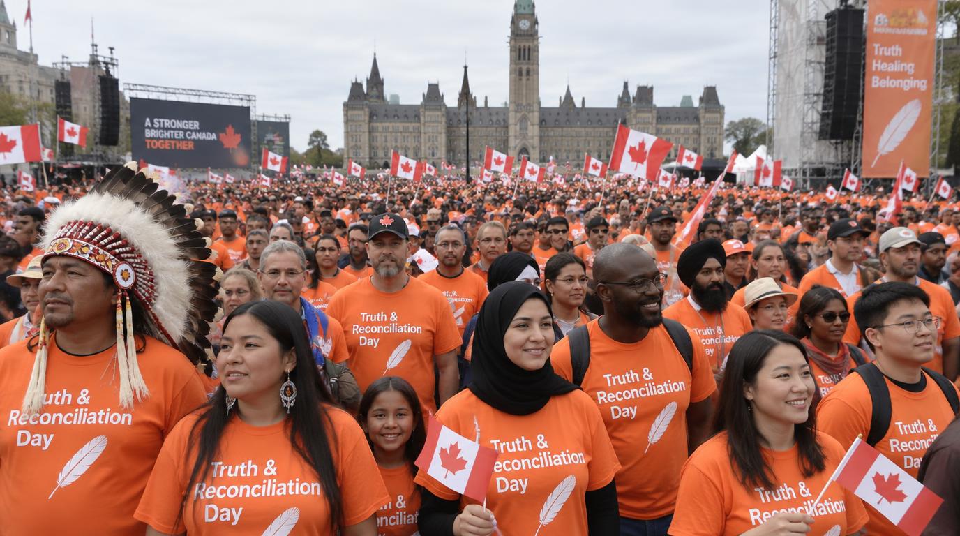 Image of hundreds of people