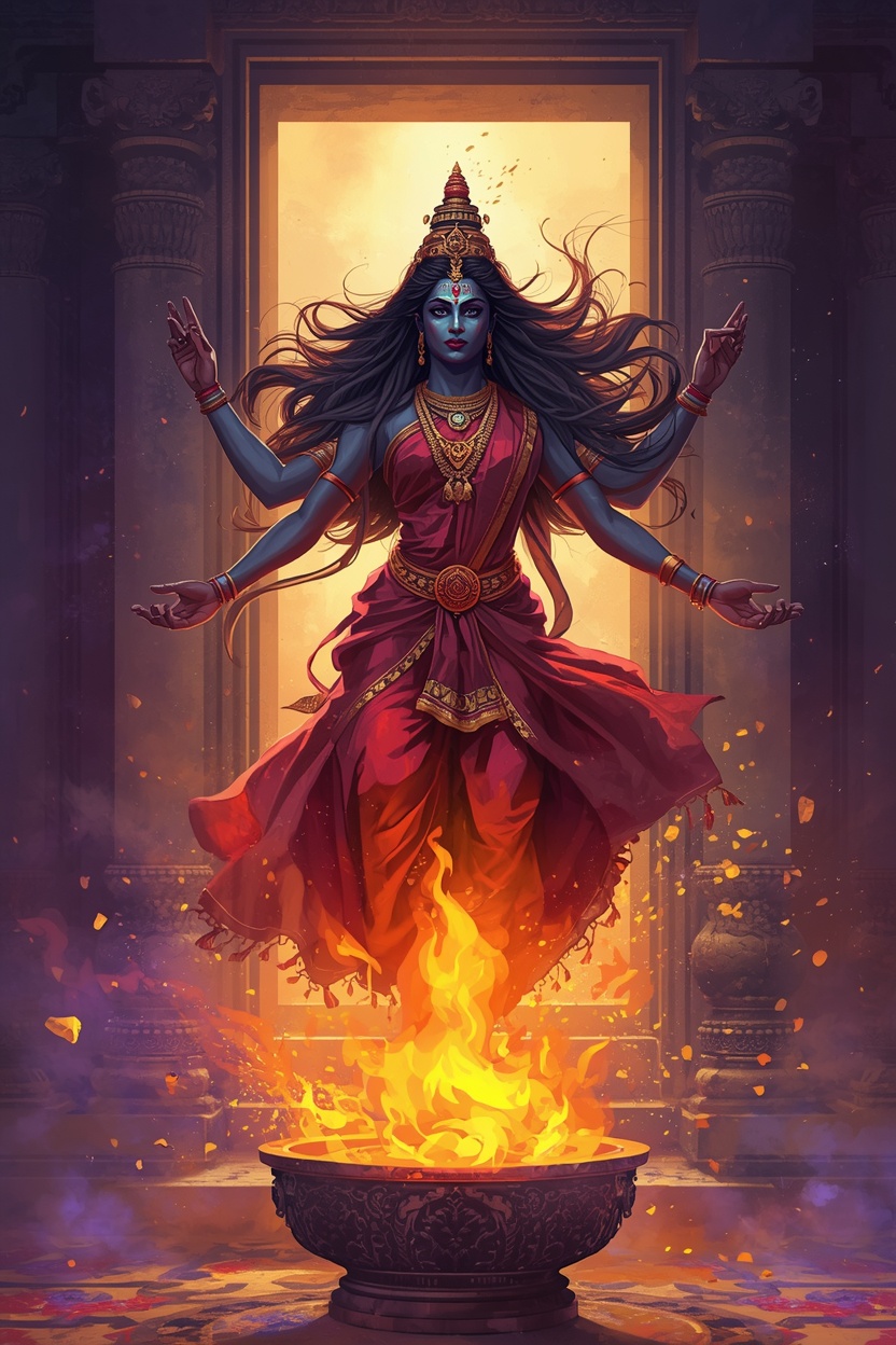 Prompt: A premium oracle card art