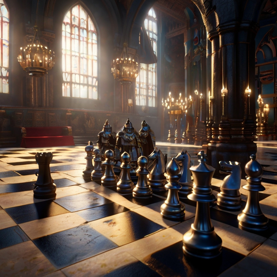 Standing proudly in the center are a regal king and queen designed as elegant