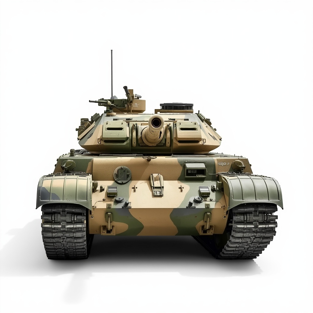 Erstelle mir ein Bild eines Tiger-Panzers auf wei&szlig;em Grund der gesamte Panzer soll auf&hellip;