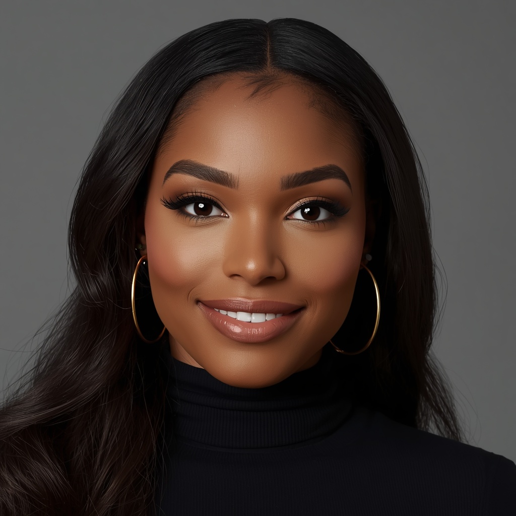 Create a photorealistic Instagram profile portrait of Kiyah Monroe