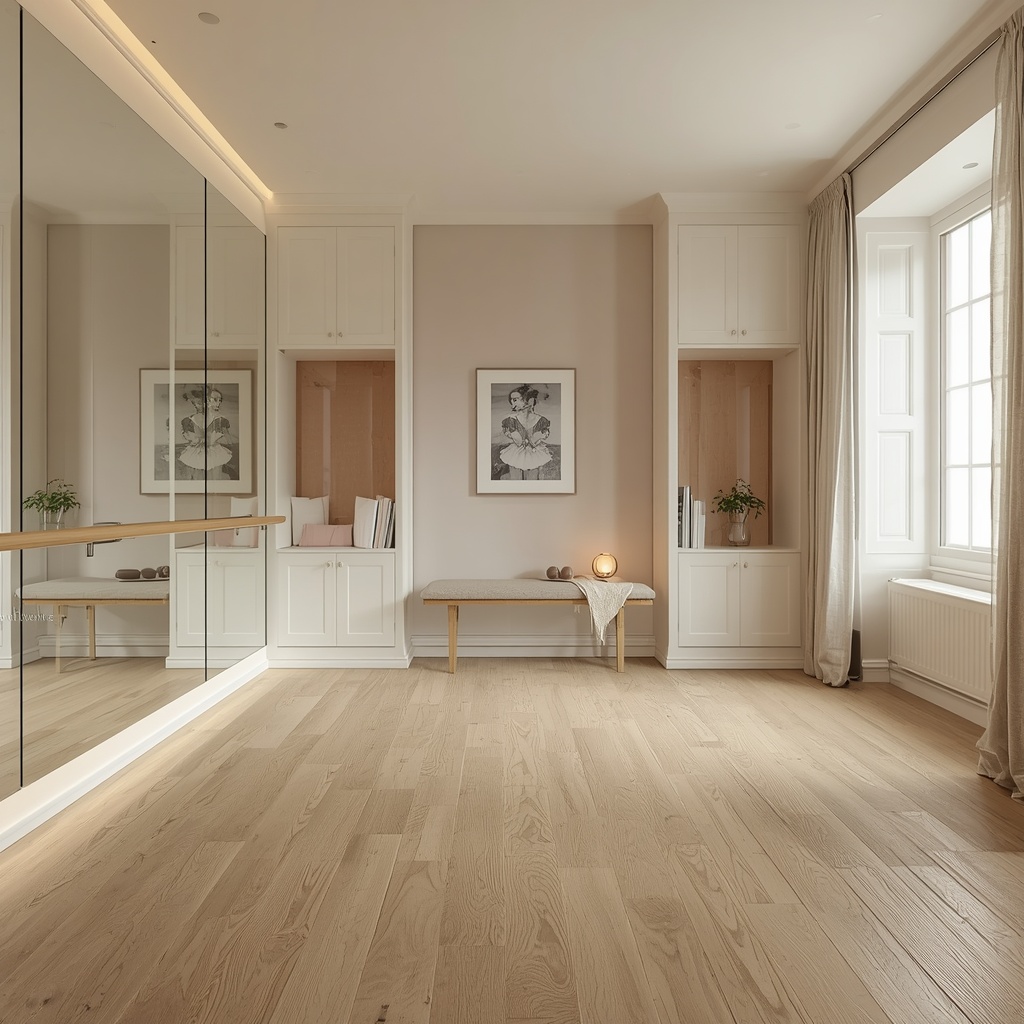 A serene ballet&ndash;yoga studio inside a converted garden guest house