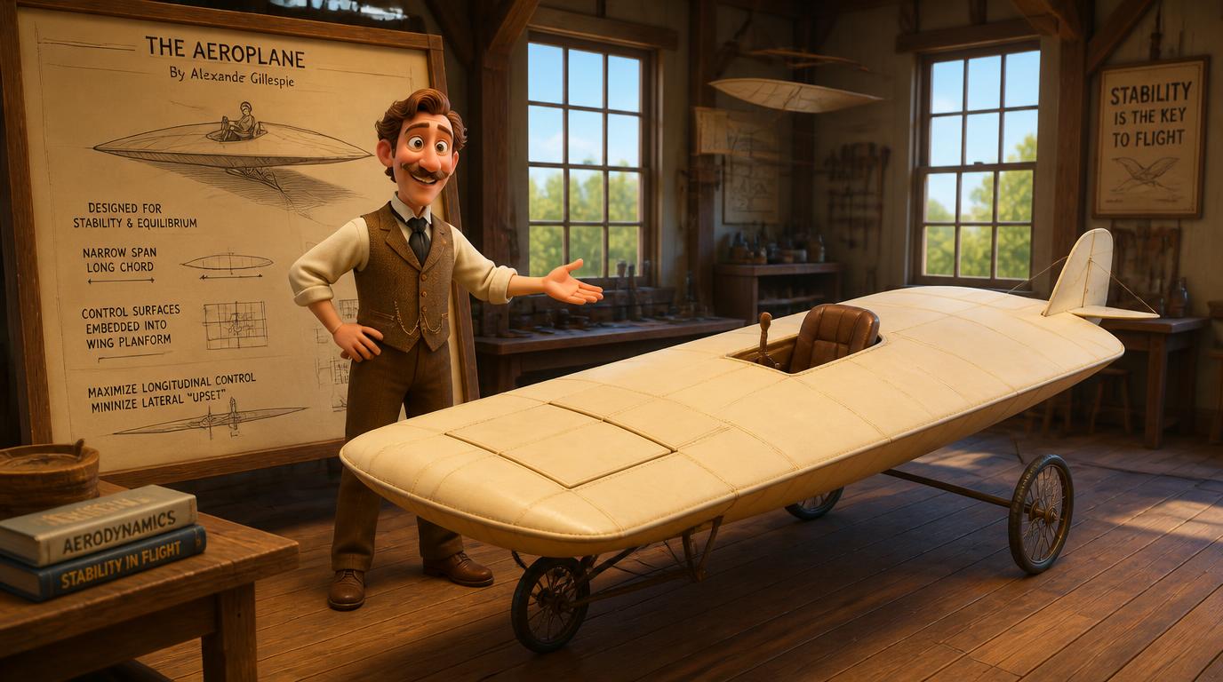 The Aeroplane was designed to address issues with stability and equilibrium that Gillespie believed&hellip;
