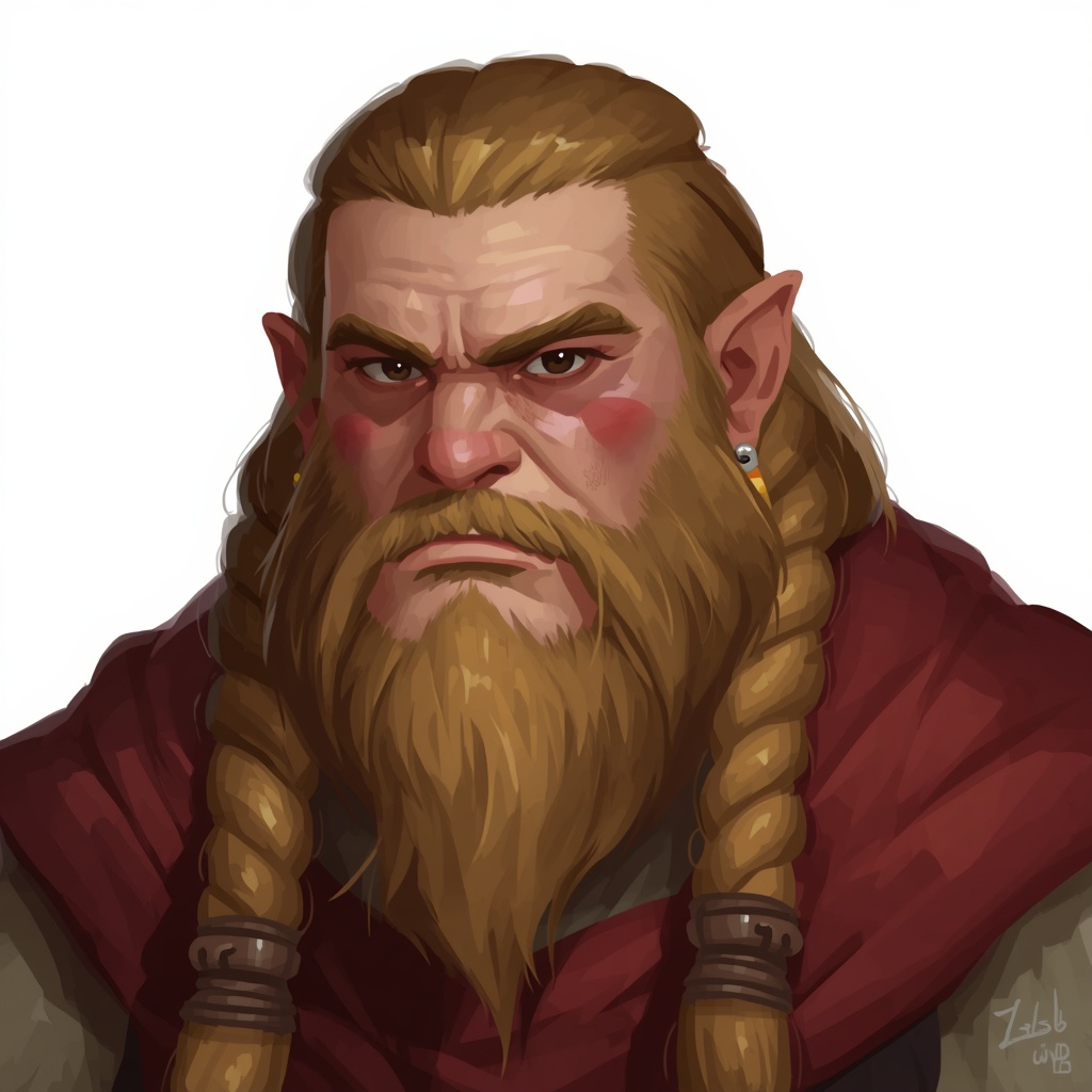Portrait of a dwarf for D&D