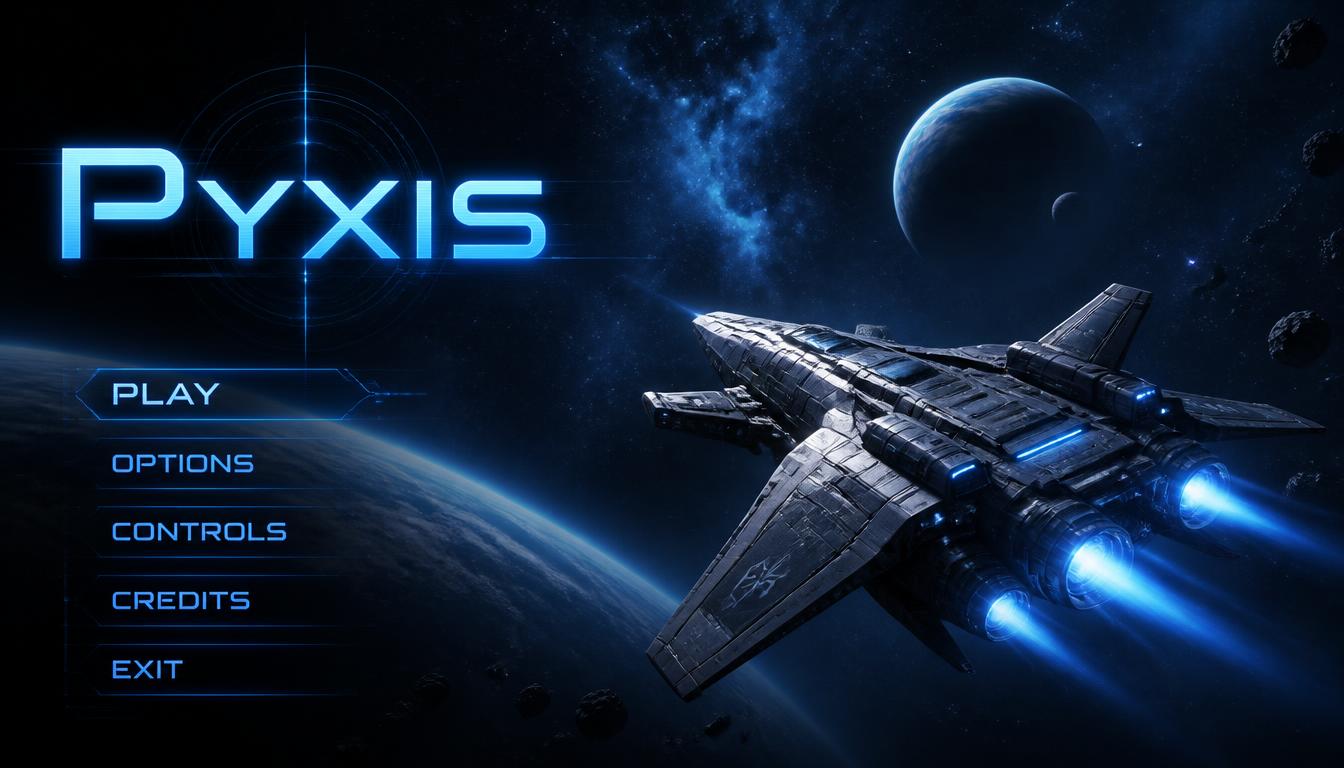 Space game main menu