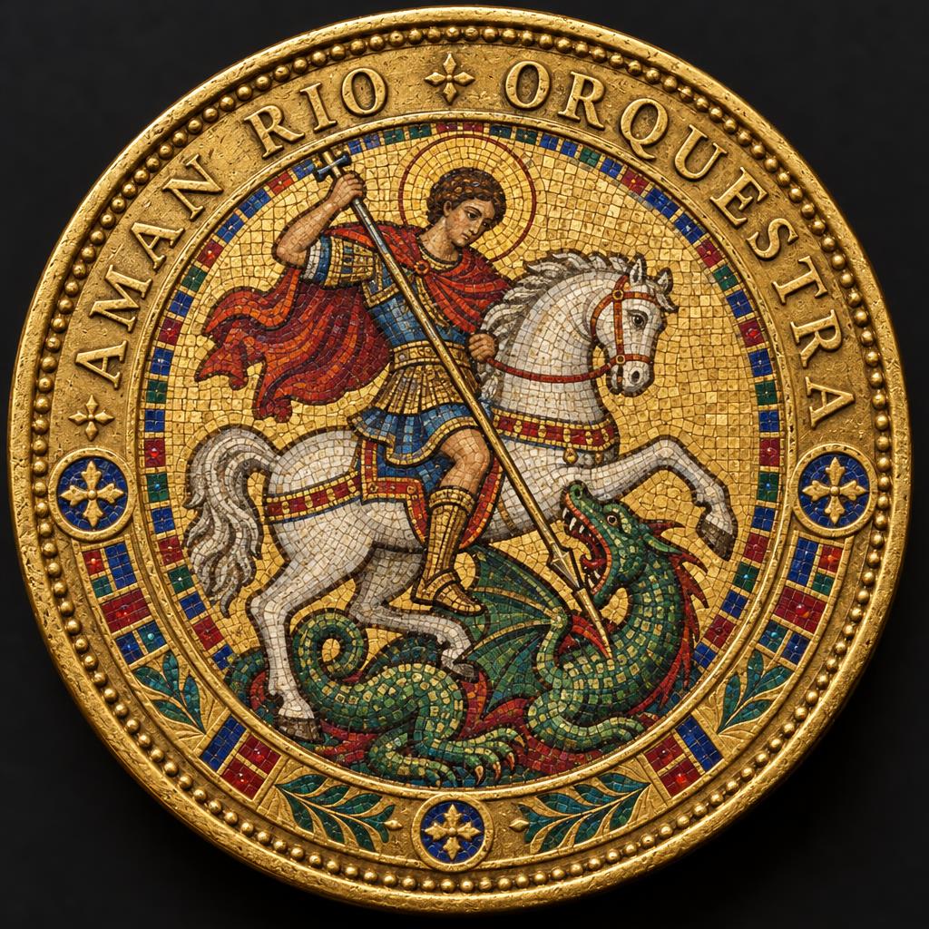 The image of an old gold coin