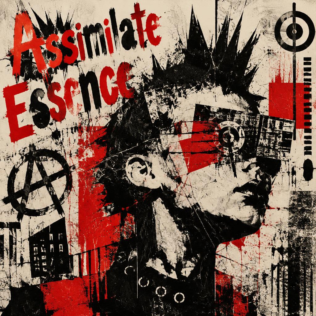 Abstract punk art style