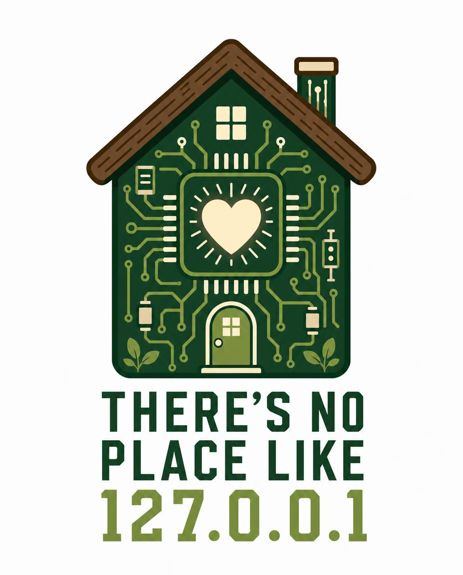 Create a graphic design of a microchip shaped like a small house