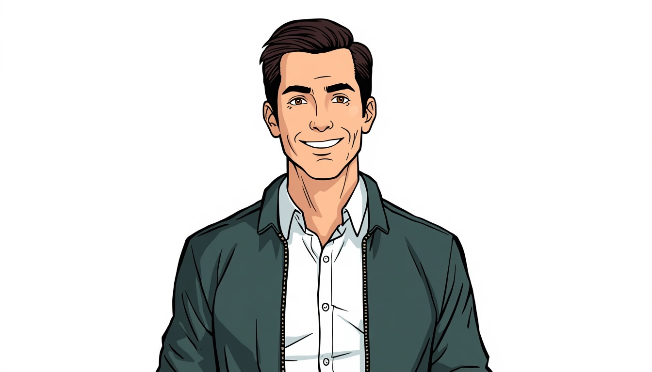 Comic book style illustration