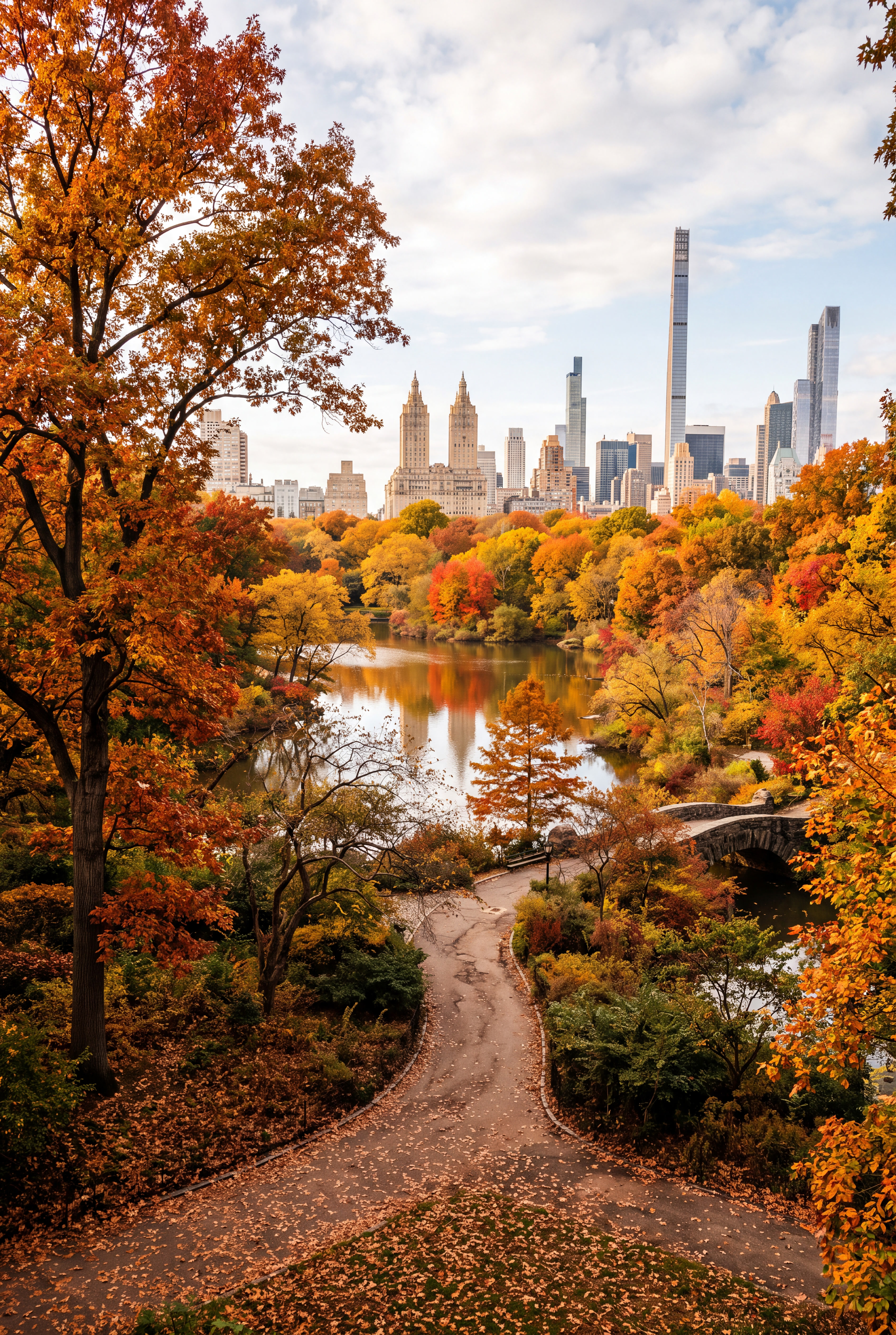 A photorealistic art piece of Central Park