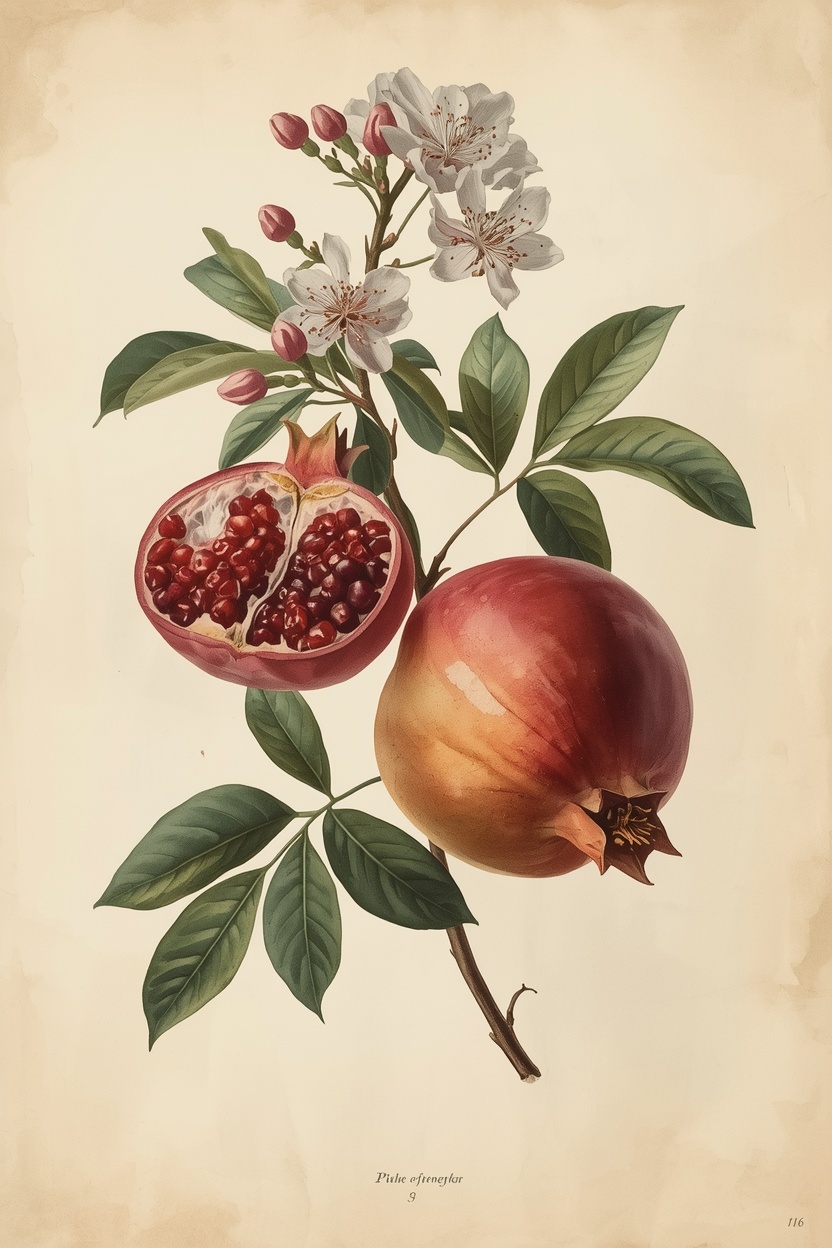 A matching set botanical art print
