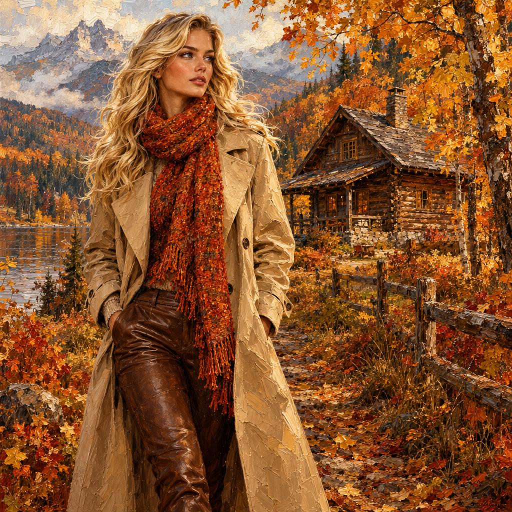 Digital illustration of a beautiful blonde woman with long wavy hair