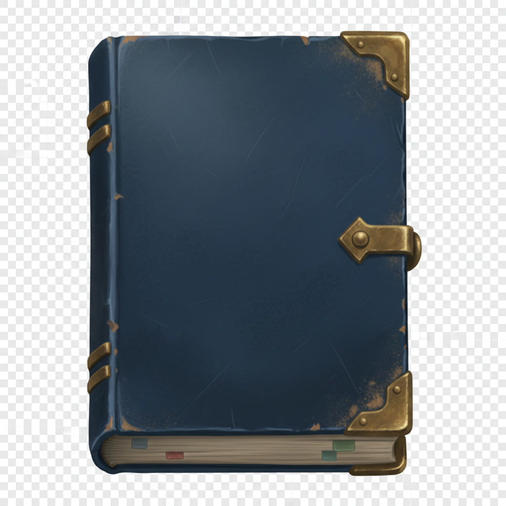 A closed antique ledger book