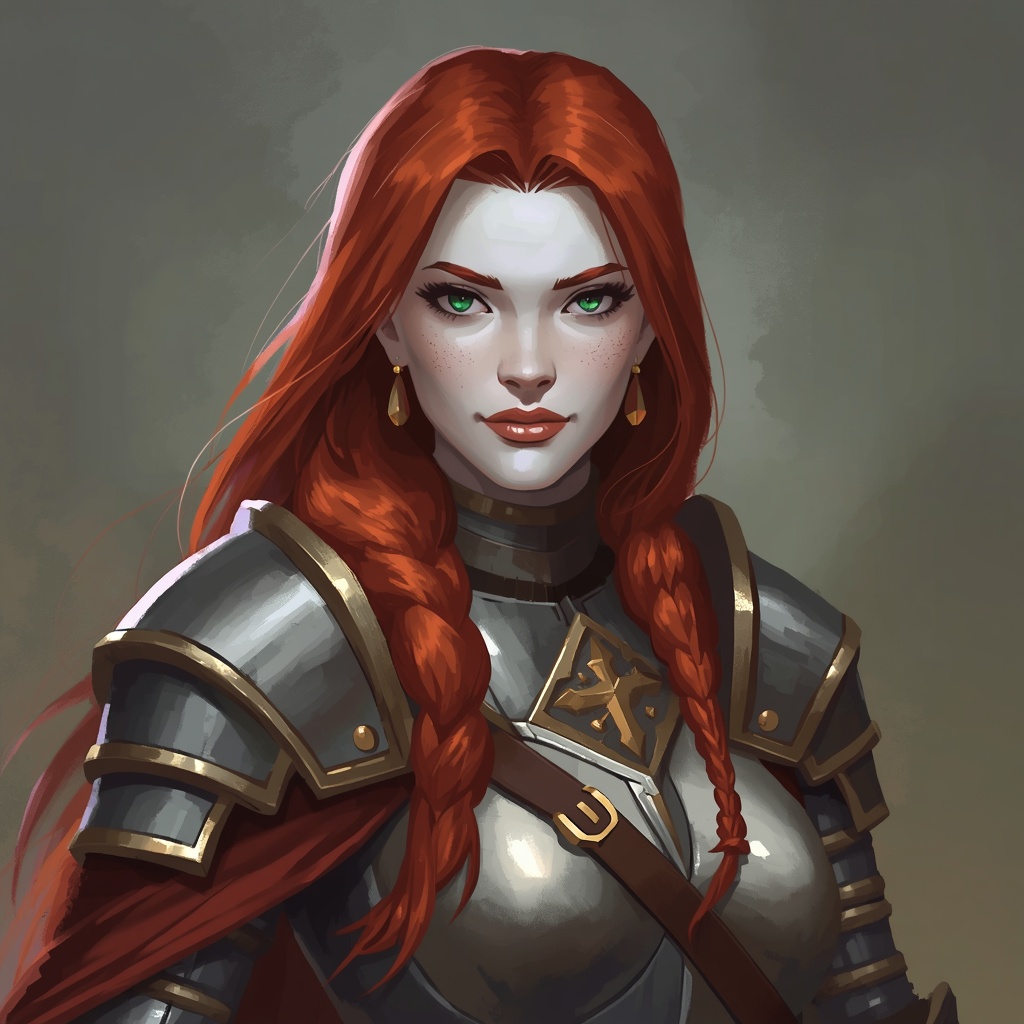 Create a human female battle cleric
