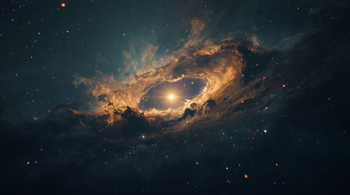 A vast deep-space starfield before the beginning of history