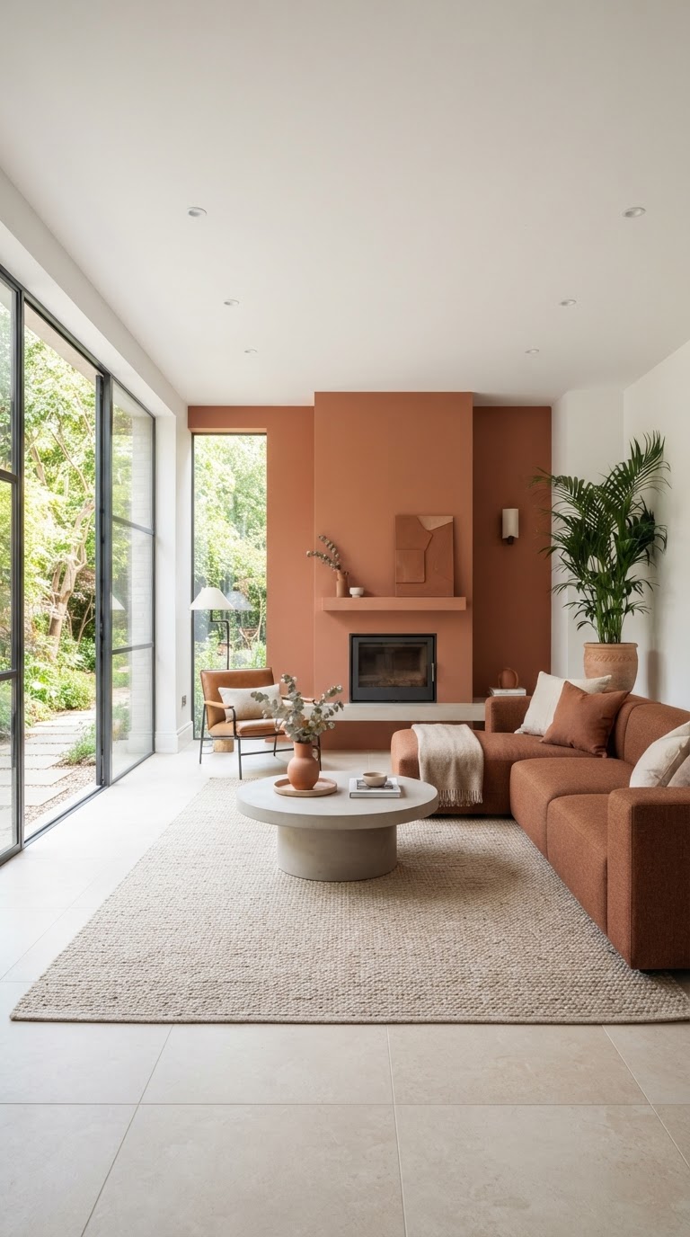 A clean and bright contemporary Italian living room
