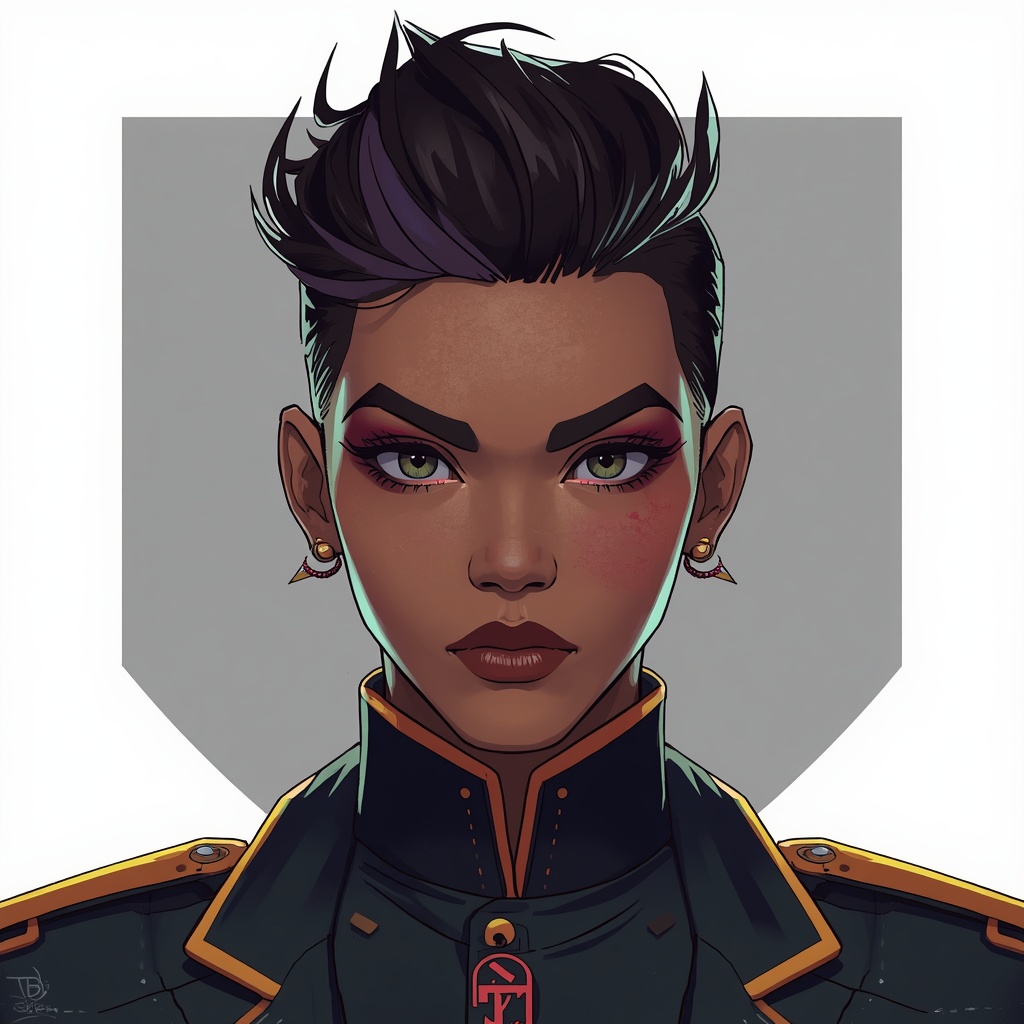 Create a unique NFT art avatar portrait featuring a distinctive original character with expressive&hellip;