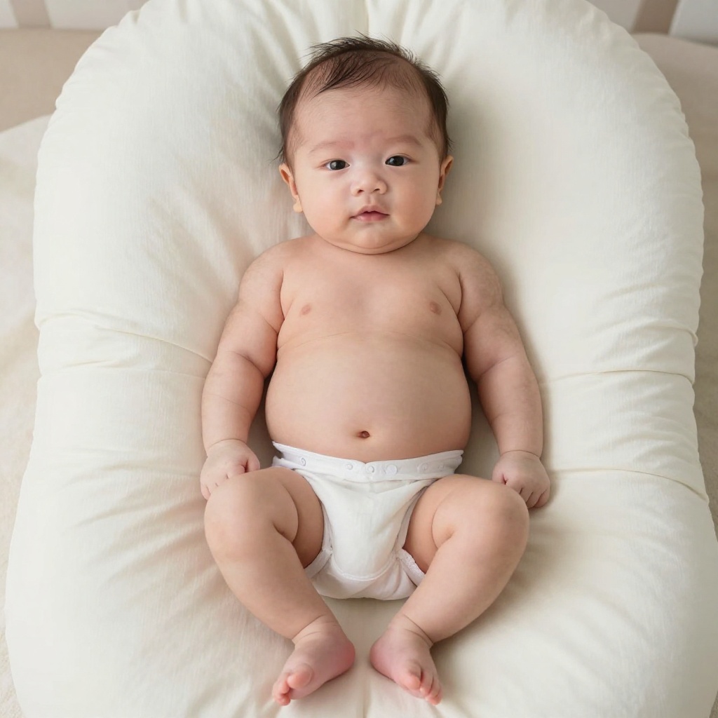redesign bayi baru lahir 8 bulann ,A-pose, ada tali plasenta, ras:indonesia , view" depan,samping,belakang"&hellip;